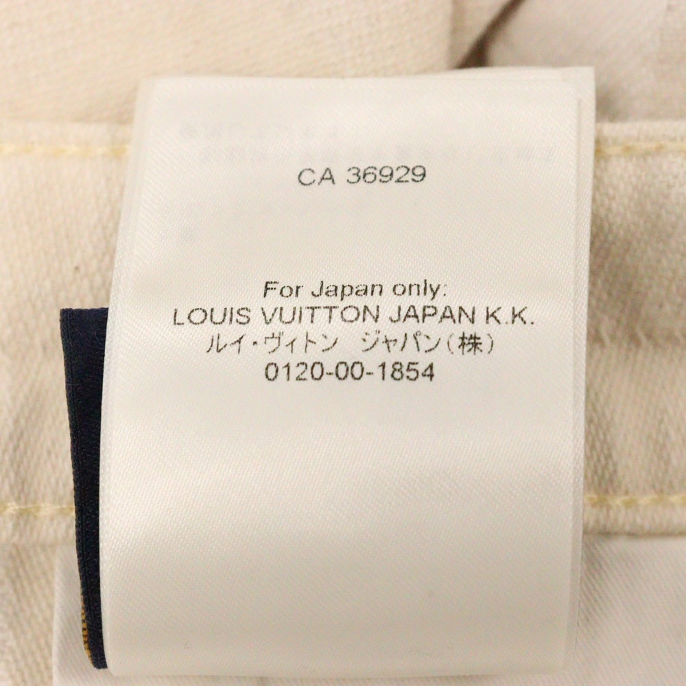 LOUIS VUITTON(ルイヴィトン) 24AW ダモフラージュ・ジャカード ダミエ デニムスケートパンツ デニムパンツ RM242MM KCS HRD35W ホワイト