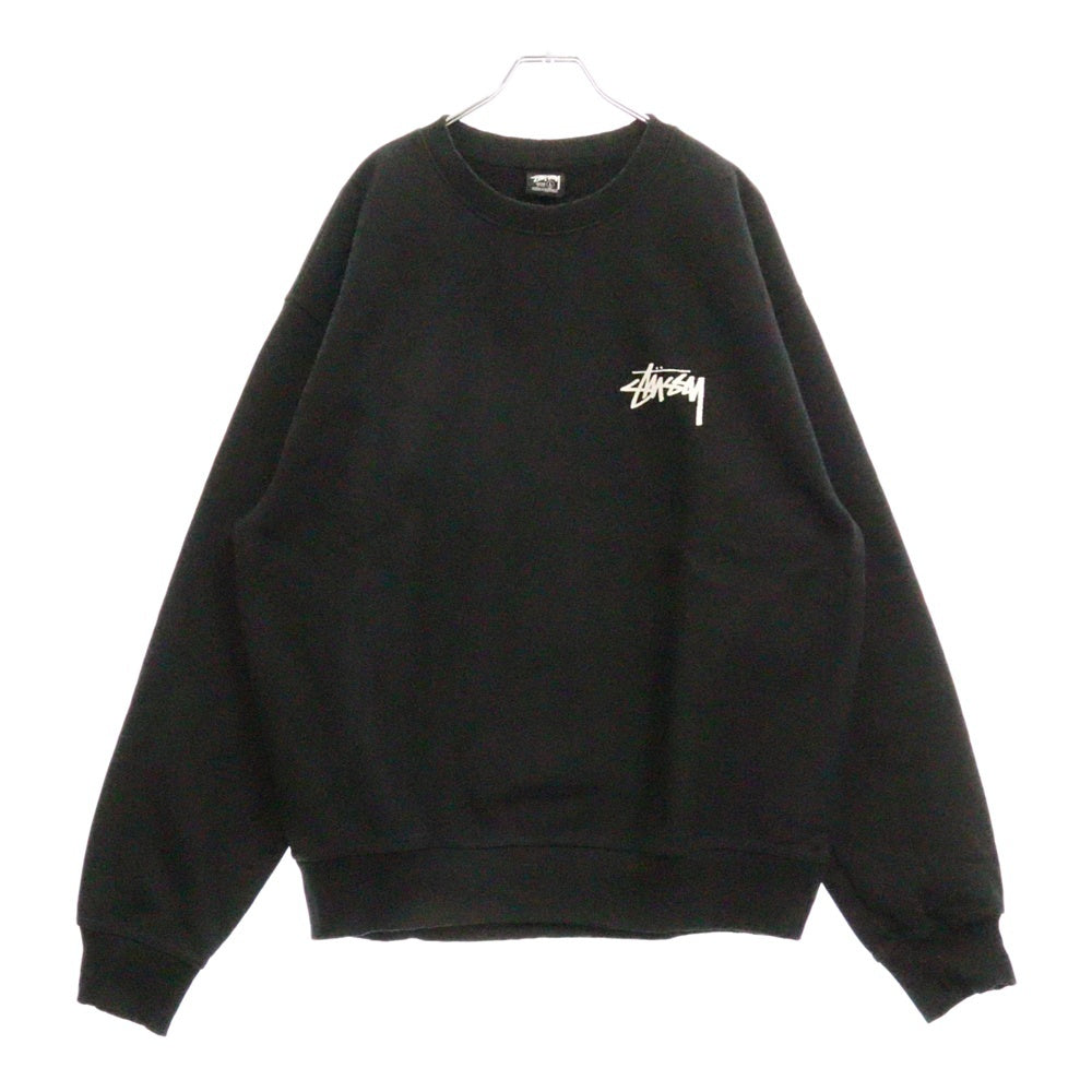 STUSSY(ステューシー) 23AW CLASSIC DOT SWEAT クラシックドット バックプリントスウェットトレーナー ブラック