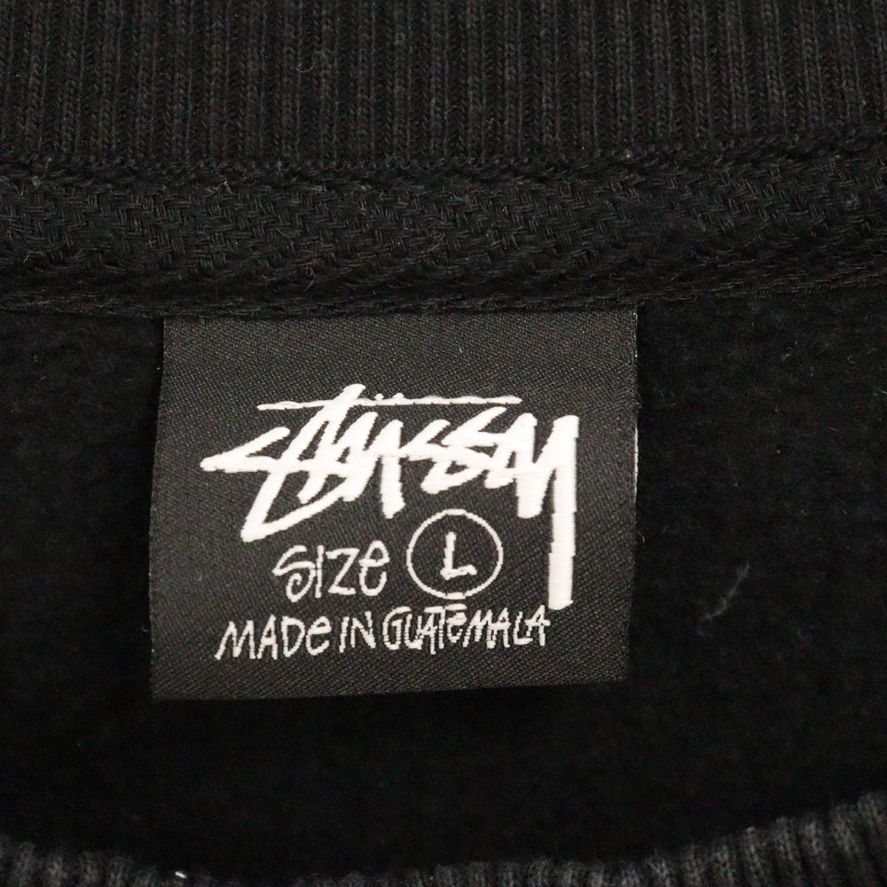 STUSSY(ステューシー) 23AW CLASSIC DOT SWEAT クラシックドット バックプリントスウェットトレーナー ブラック