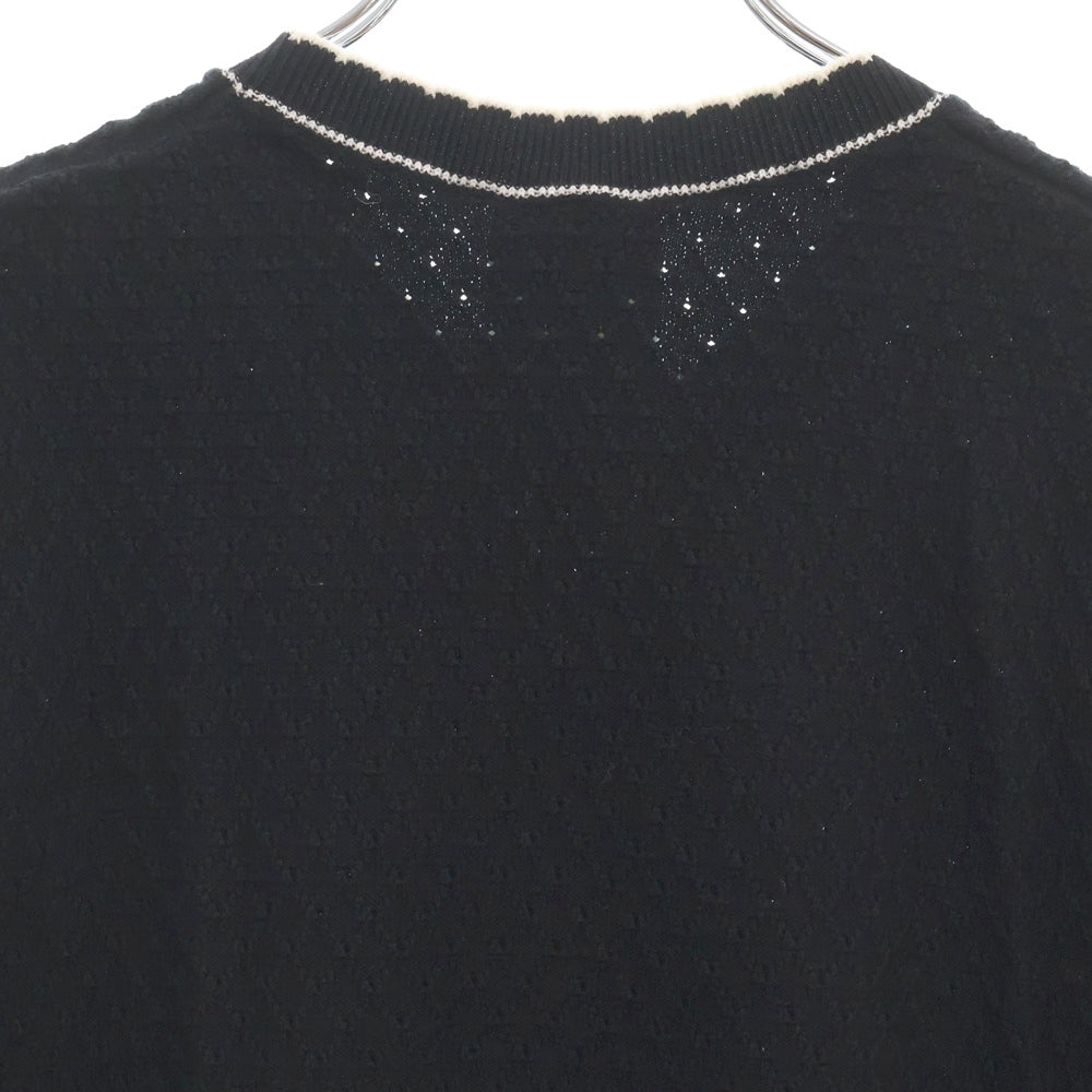 CHANEL(シャネル) No.5 ロゴ ビーズ スパンコール コットンTシャツ レディース ブラック P74144K10654