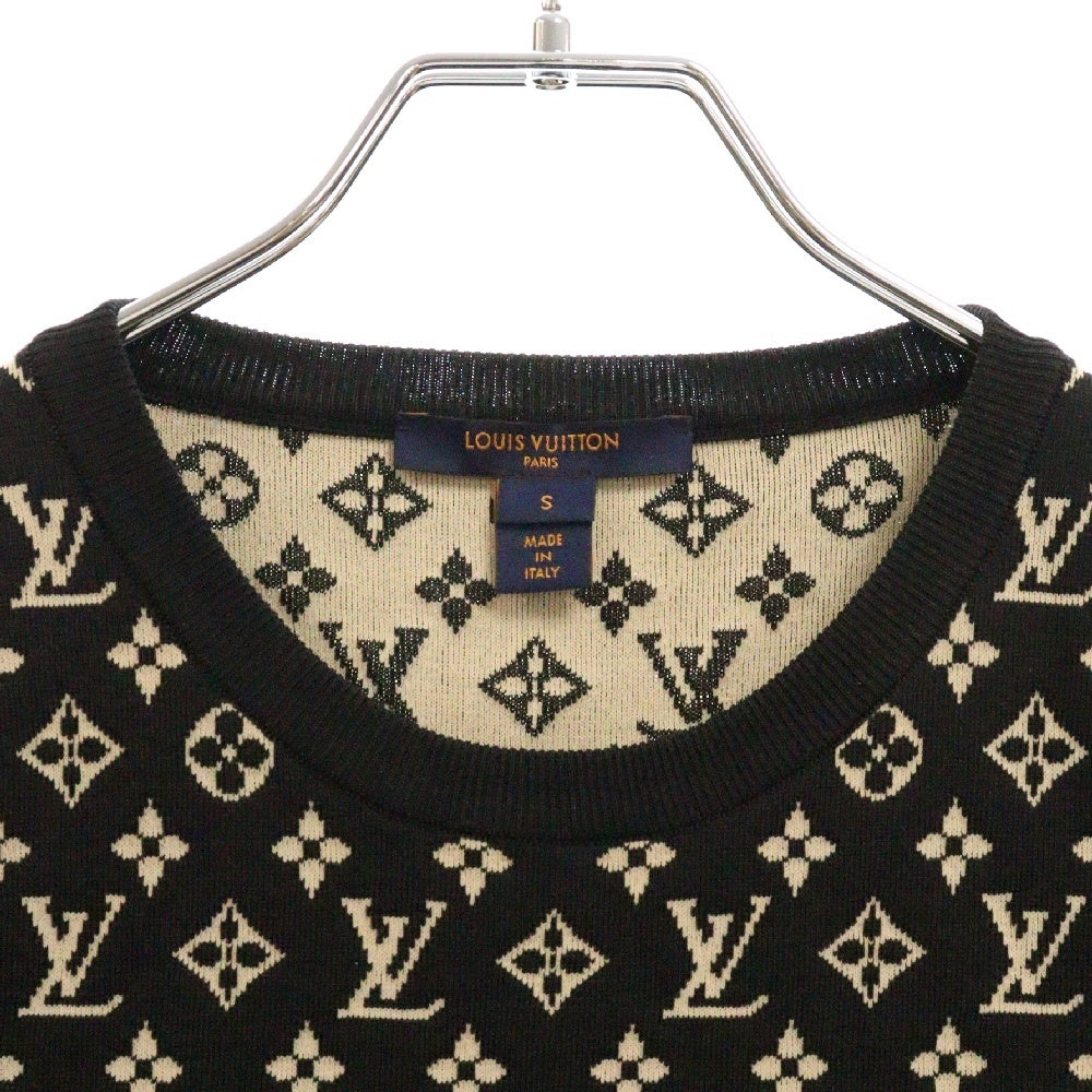 LOUIS VUITTON(ルイヴィトン) モノグラム ヴィタミンズスポーティ 半袖ニット トップス レディース ブラック RW212W FN6 FLKS03