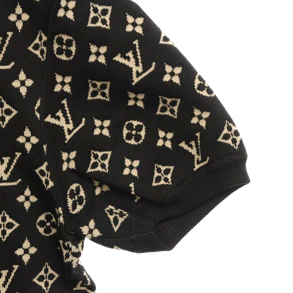 LOUIS VUITTON(ルイヴィトン) モノグラム ヴィタミンズスポーティ 半袖ニット トップス レディース ブラック RW212W FN6 FLKS03