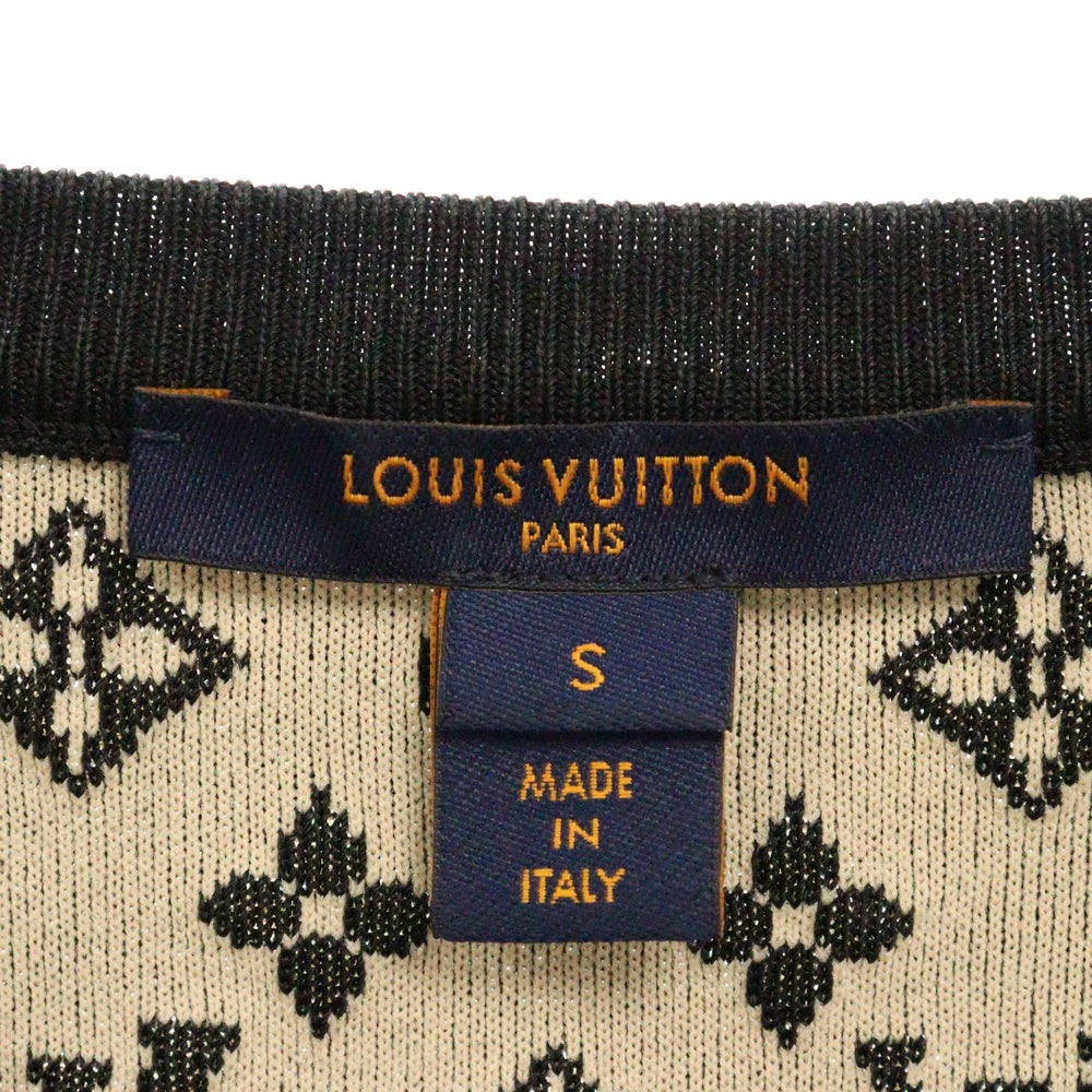 LOUIS VUITTON(ルイヴィトン) モノグラム ヴィタミンズスポーティ 半袖ニット トップス レディース ブラック RW212W FN6 FLKS03