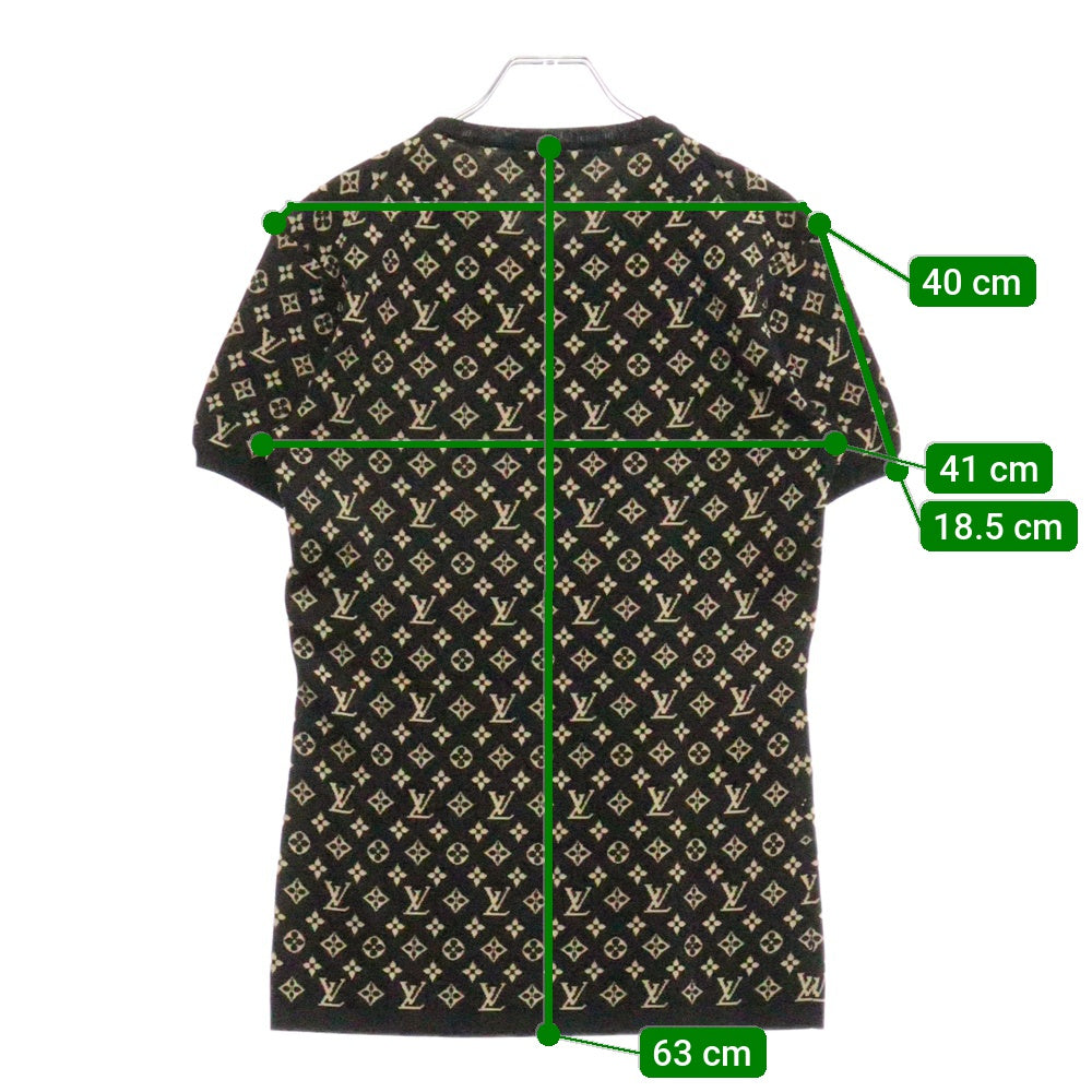 LOUIS VUITTON(ルイヴィトン) モノグラム ヴィタミンズスポーティ 半袖ニット トップス レディース ブラック RW212W FN6 FLKS03