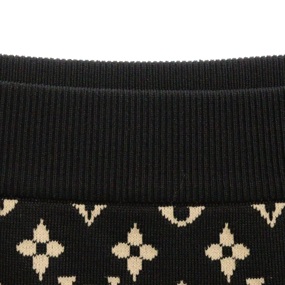 LOUIS VUITTON(ルイヴィトン) モノグラム スポーティ ニット スカート レディース ブラック RW212W FN6 FLKZ02
