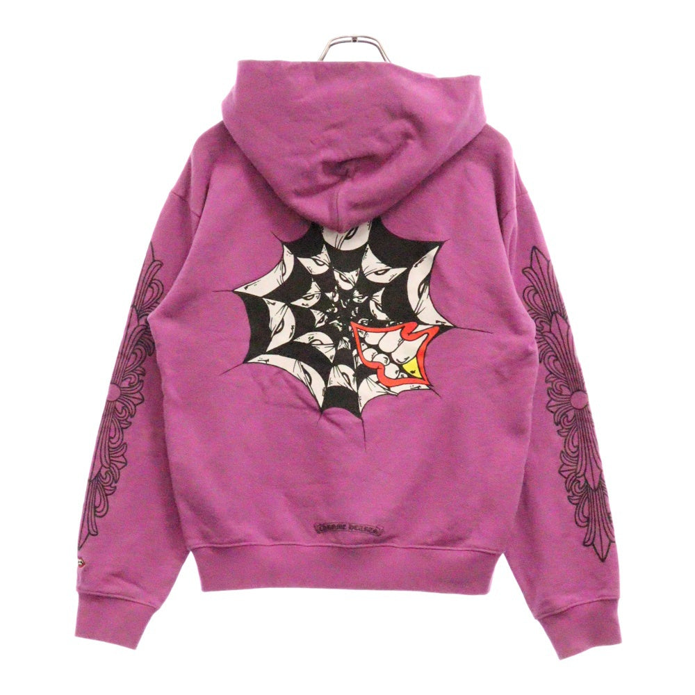 CHROME HEARTS(クロムハーツ) 21AW ×MATTYBOY SPIDER WEB HOODIE ×マッティボーイ スパーダーウェブ フーディー プルオーバーパーカー パープル