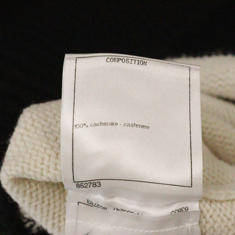 CHANEL(シャネル) ココボタン カシミヤ ニットベスト レディース ブラック/ホワイト P73215K10523