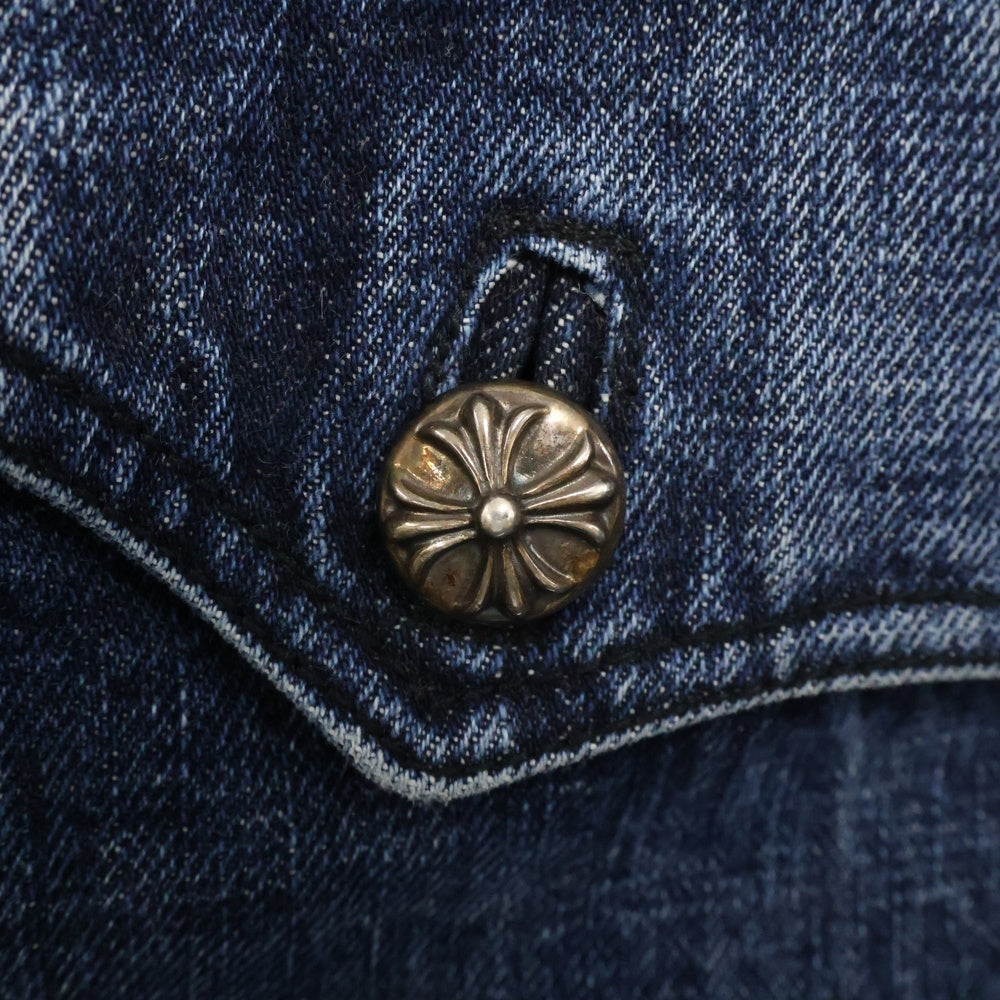 CHROME HEARTS(クロムハーツ) Classic Jeans Floral 袖フローラルクロスパッチ デニムジャケット インディゴ/レッド