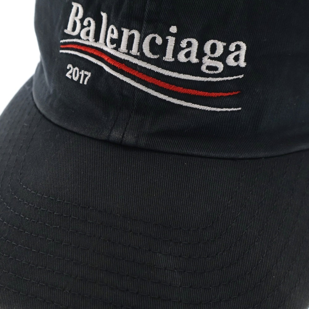 BALENCIAGA(バレンシアガ) 17AW Campaign Logo Cap キャンペーンロゴ キャップ ブラック 474622