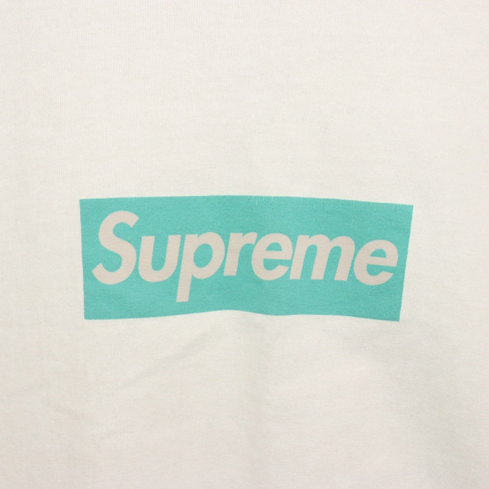 SUPREME(シュプリーム) 21AW ×TIFFANY&Co.Box Logo Tee ティファニー ボックスロゴ プリント半袖Tシャツ ホワイト