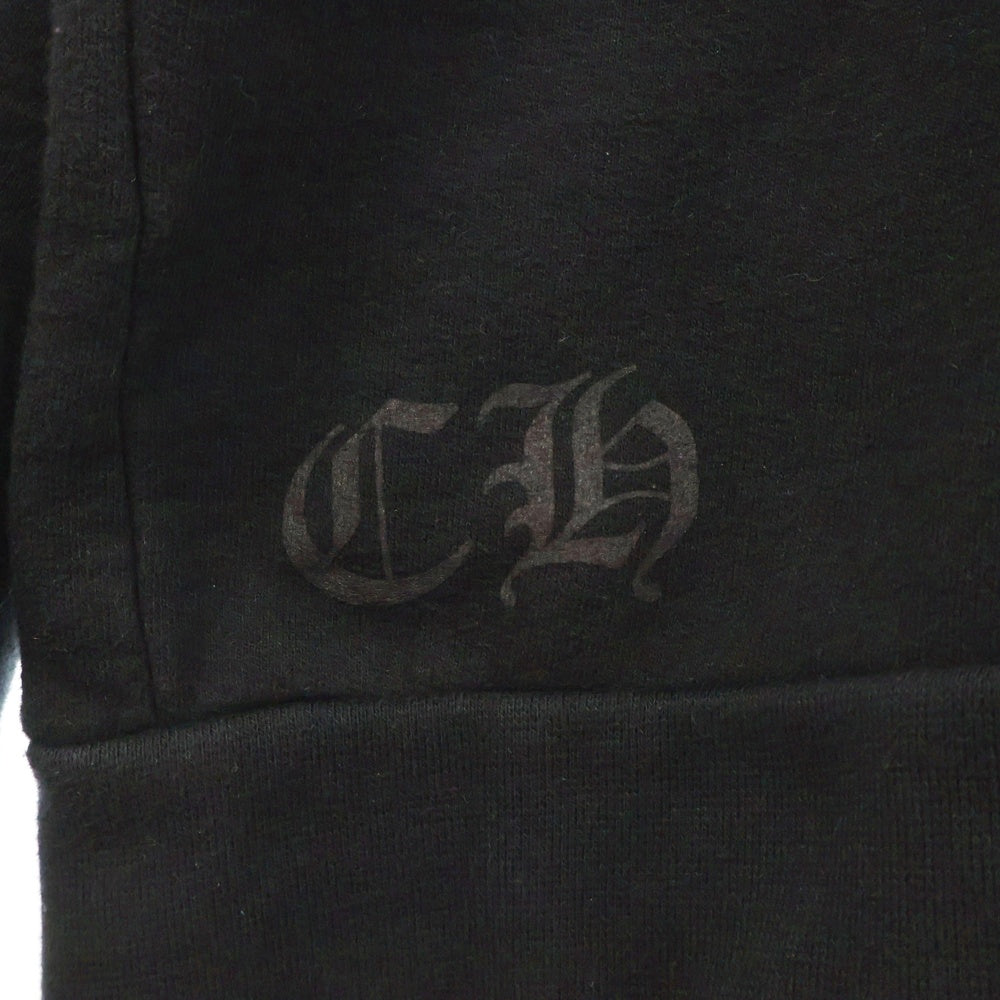 CHROME HEARTS(クロムハーツ) SWTSHRT PLVR ネックロゴプリント クルーネックスウェット トレーナー ブラック