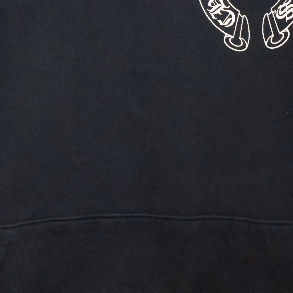 CHROME HEARTS(クロムハーツ) SWTSHRT PLVR 袖フローラルバックホースシュープリント プルオーバーパーカー ネイビー