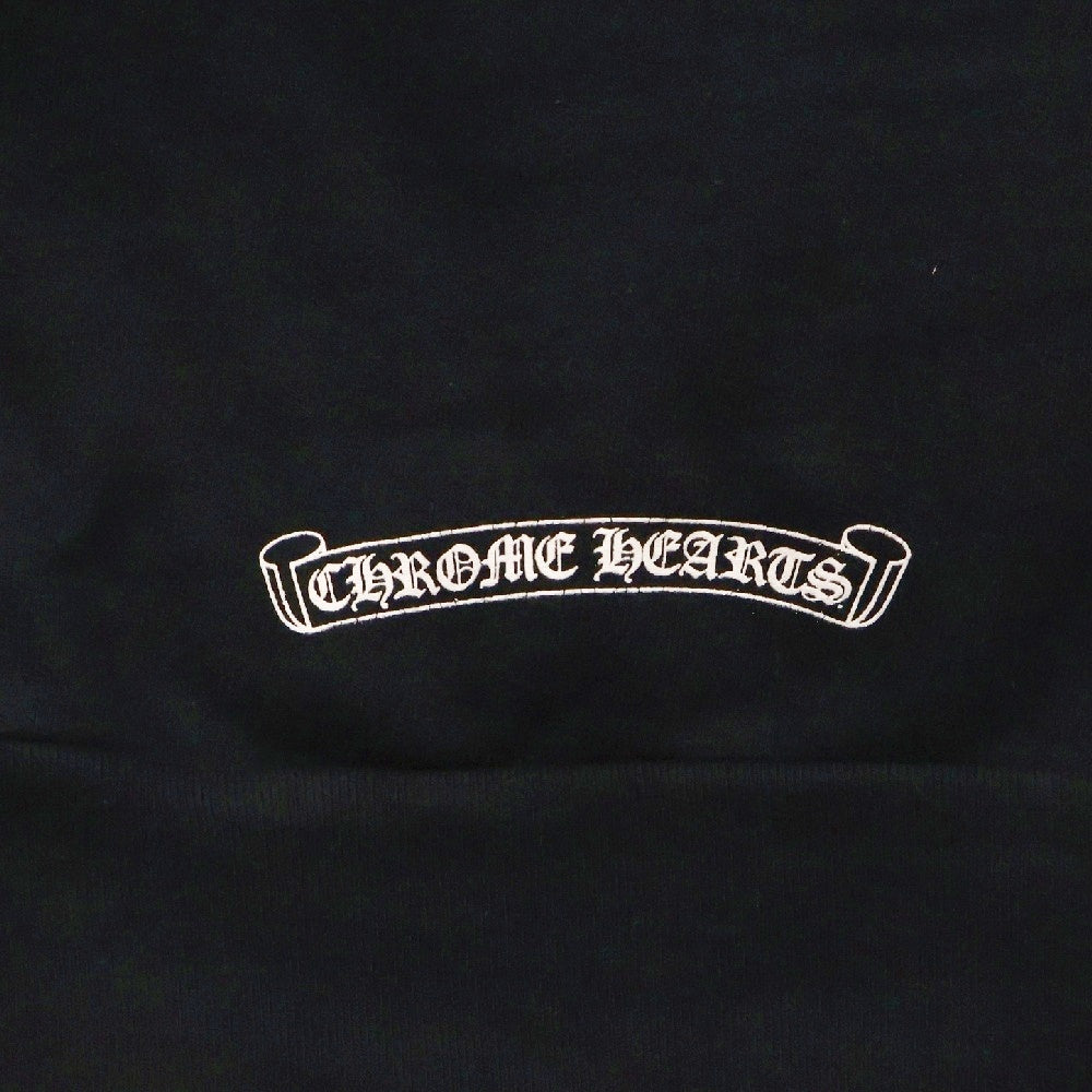 CHROME HEARTS(クロムハーツ) SWTSHRT PLVR 袖フローラルバックホースシュープリント プルオーバーパーカー ネイビー