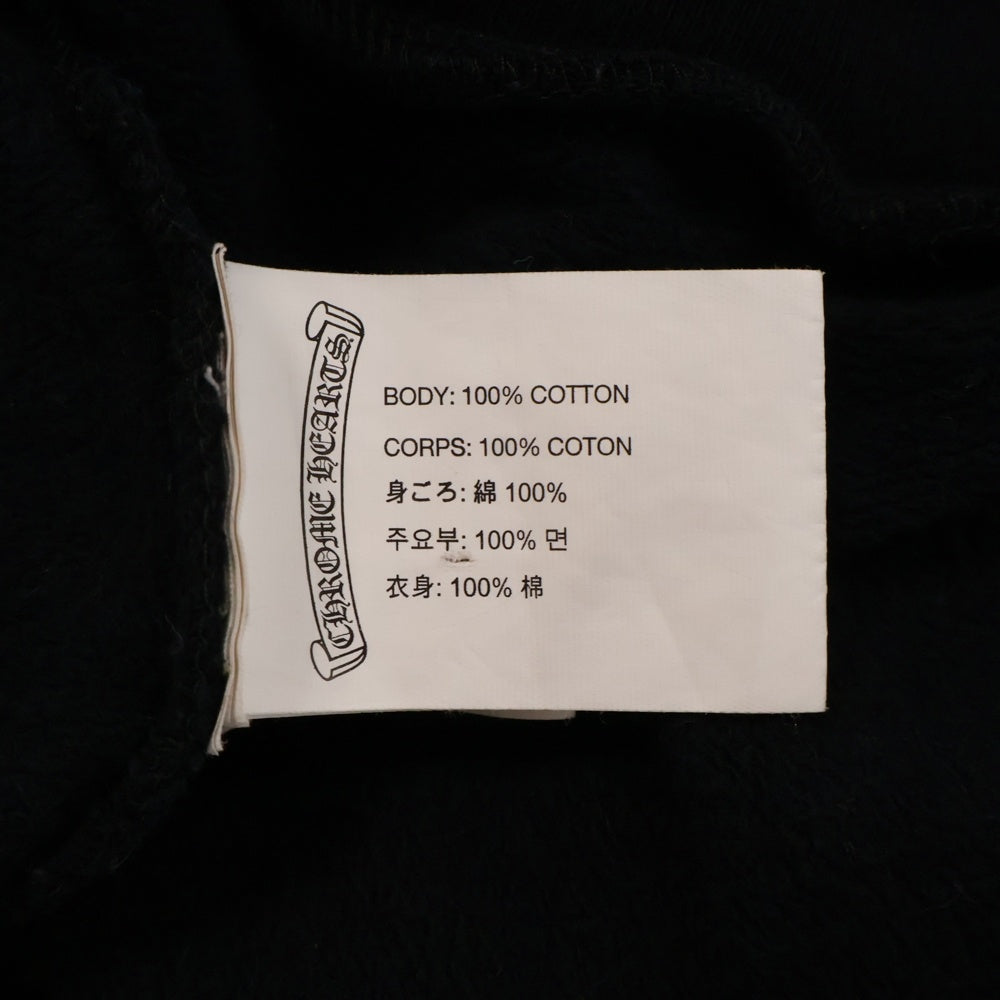 CHROME HEARTS(クロムハーツ) SWTSHRT PLVR 袖フローラルバックホースシュープリント プルオーバーパーカー ネイビー