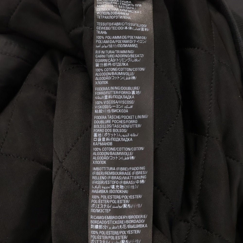 BALENCIAGA(バレンシアガ) 22AW ロゴ刺繍 ジップアップフーディ ボンバージャケット ブラック 698867 TMO13