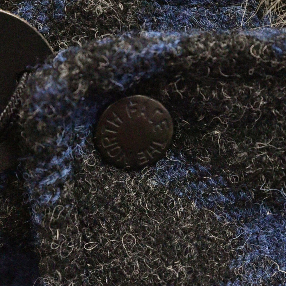 THE NORTH FACE PURPLE LABEL(ノースフェイスパープルレーベル) ×HARRIS TWEED Serow ハリーツイード セロー ツイード ファー付 ダウンジャケット ND2873N チャコール