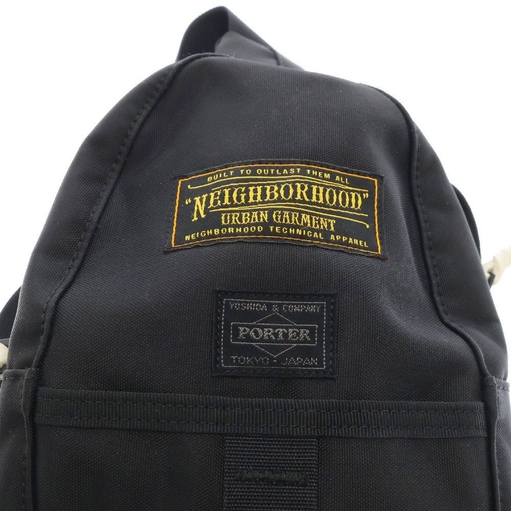 NEIGHBORHOOD(ネイバーフッド) ×PORTER ポーター ナイロンウエストバッグ クロスボディバック ブラック