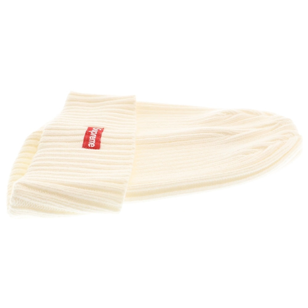 SUPREME(シュプリーム) 19SS Overdyed Beanie スモールボックスロゴリブニット アイボリー
