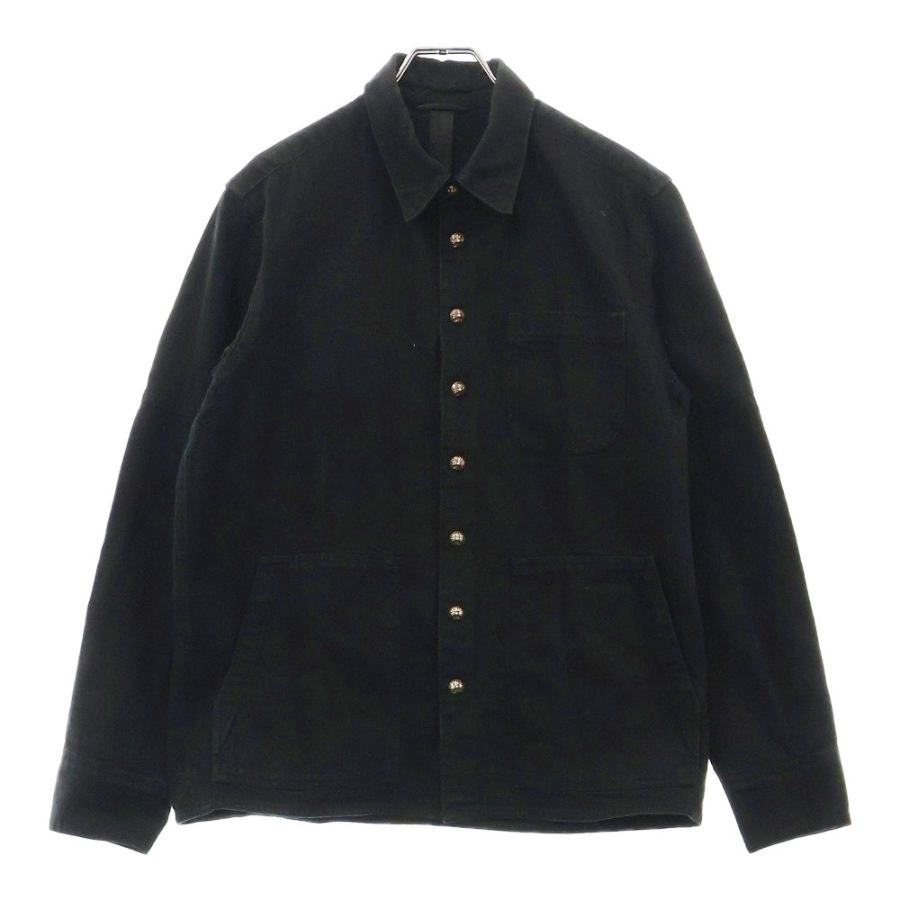 CHROME HEARTS(クロムハーツ) LAST BITE ラストバイト クロスコンチョ デニム カバーオール長袖シャツジャケット ブラック