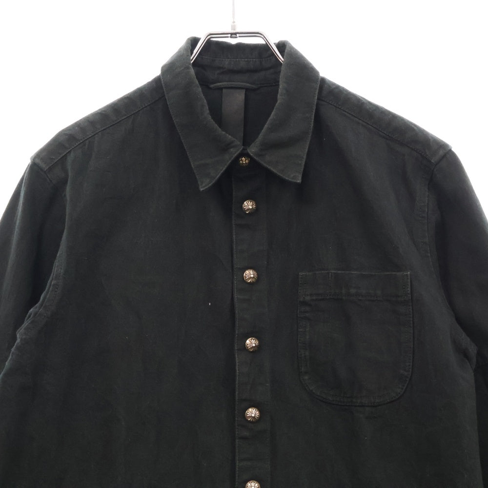 CHROME HEARTS(クロムハーツ) LAST BITE ラストバイト クロスコンチョ デニム カバーオール長袖シャツジャケット ブラック