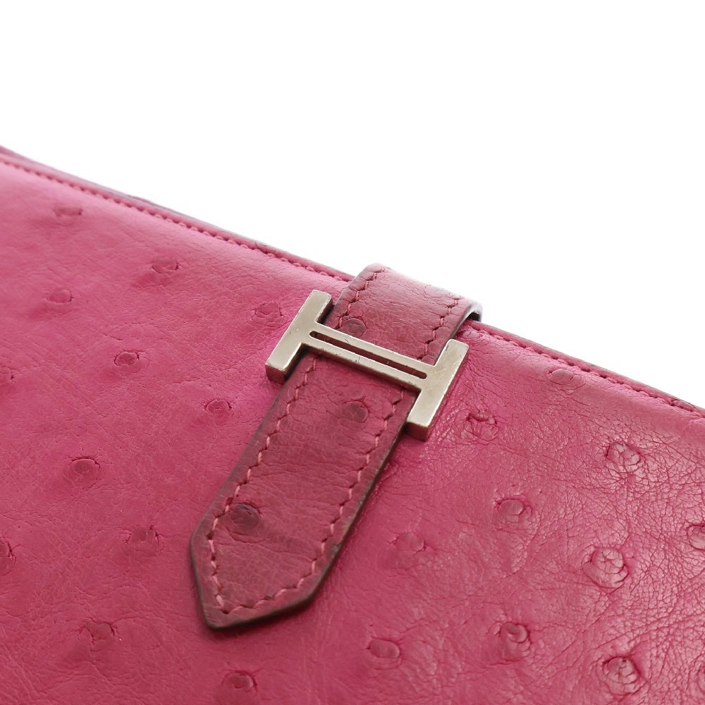 HERMES(エルメス) べアンスフレ ロングウォレット 長財布 □H刻印 ピンク