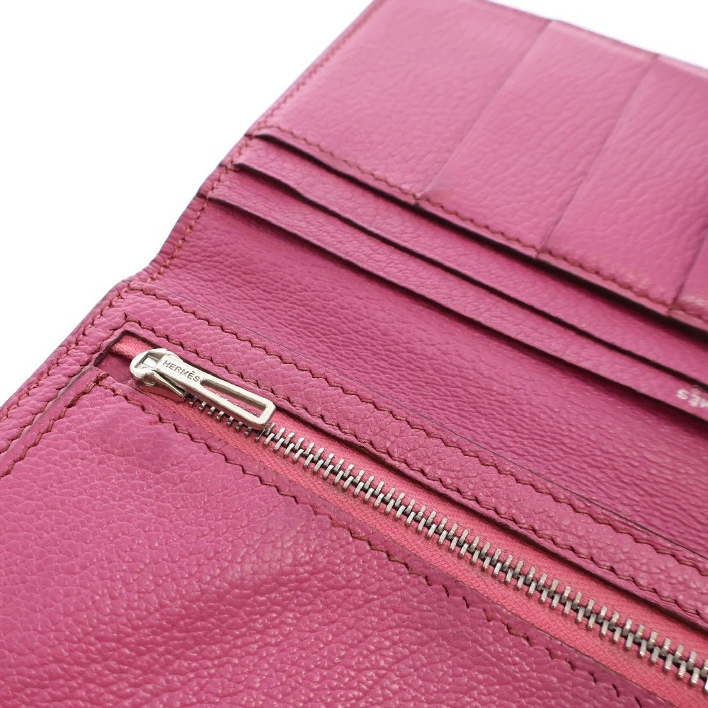 HERMES(エルメス) べアンスフレ ロングウォレット 長財布 □H刻印 ピンク