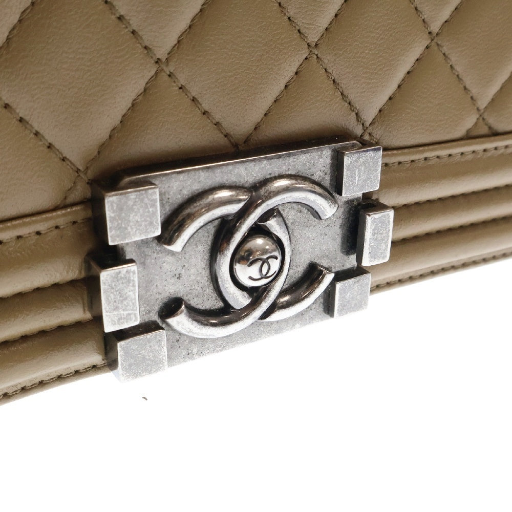 CHANEL(シャネル) ボーイシャネル スモール ラムスキン チェーンショルダーバッグ レディース ベージュ