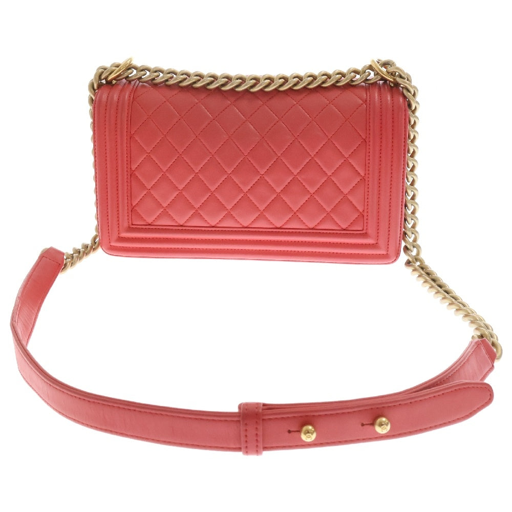 CHANEL(シャネル) ボーイシャネル チェーンショルダー ラムスキン ショルダーバッグ レディース A67086 ピンク