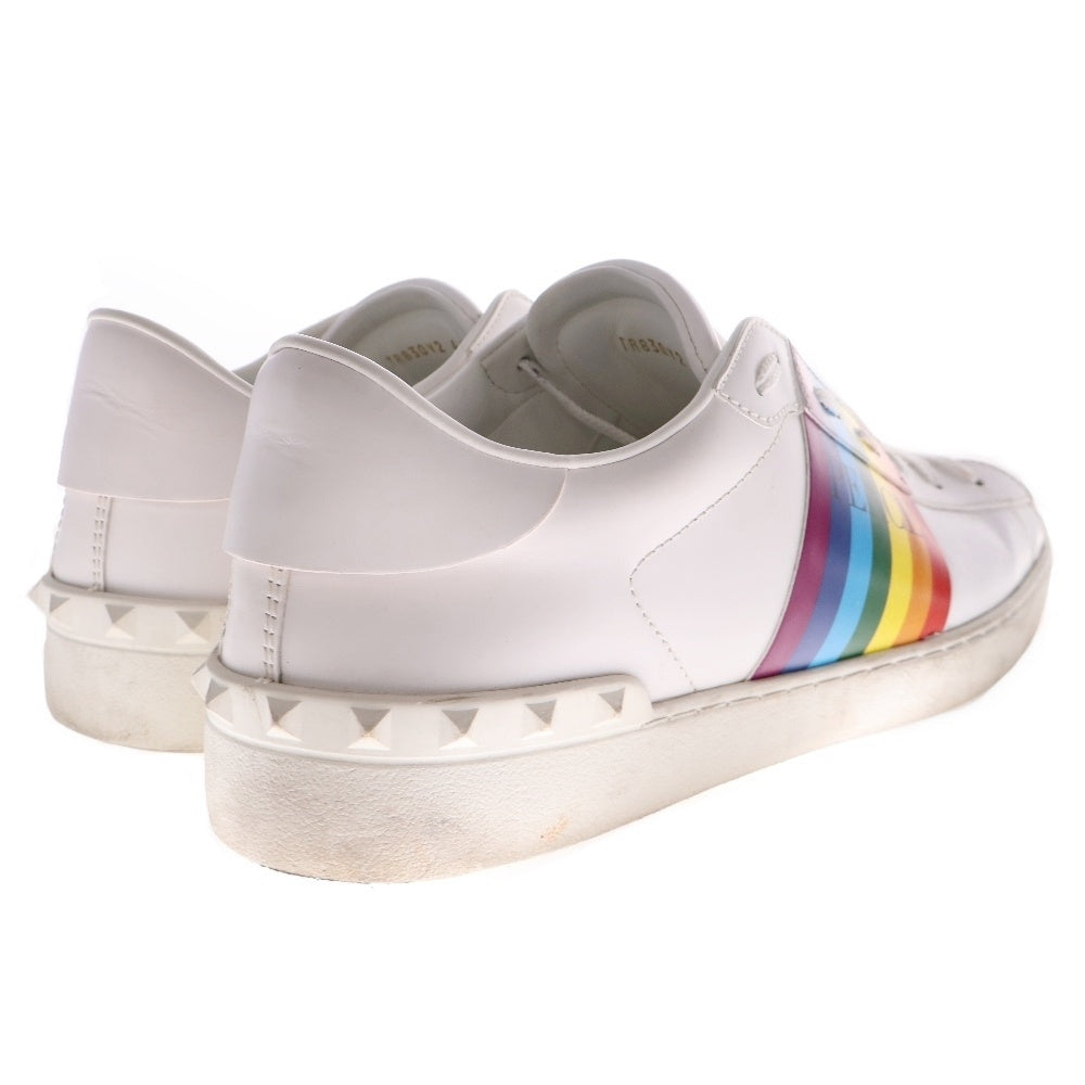 VALENTINO(ヴァレンチノ) PEACE RAINBOW STRIPE SNEAKERS ピースレインボーストライプスニーカーズ ローカットスニーカー ホワイト