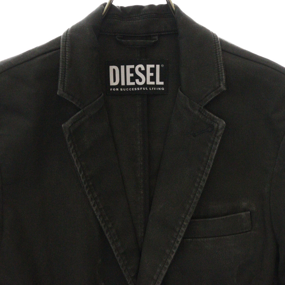 DIESEL(ディーゼル) ダメージ加工 テーラードジャケット ブラック 00SWN6