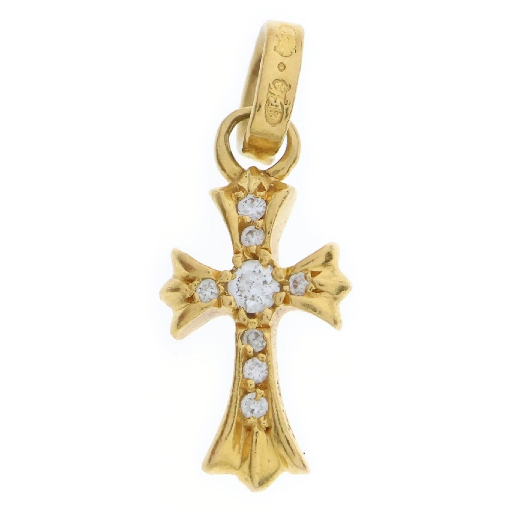 CHROME HEARTS(クロムハーツ) 22K CRS BBYFAT P/DIA ベイビーファットクロス PAVEダイヤ ペンダントトップ ゴールド BCA035