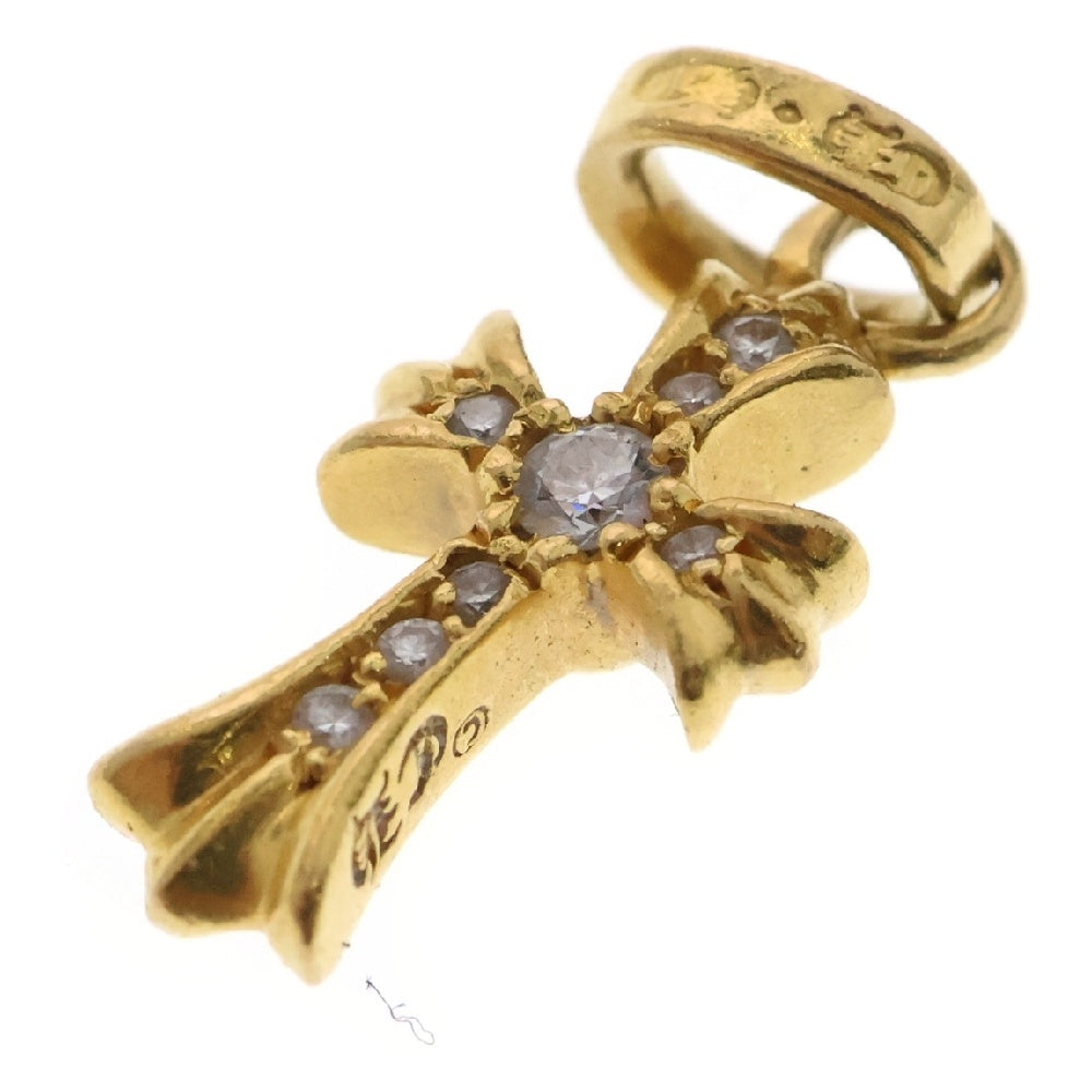 CHROME HEARTS(クロムハーツ) 22K CRS BBYFAT P/DIA ベイビーファットクロス PAVEダイヤ ペンダントトップ ゴールド BCA035