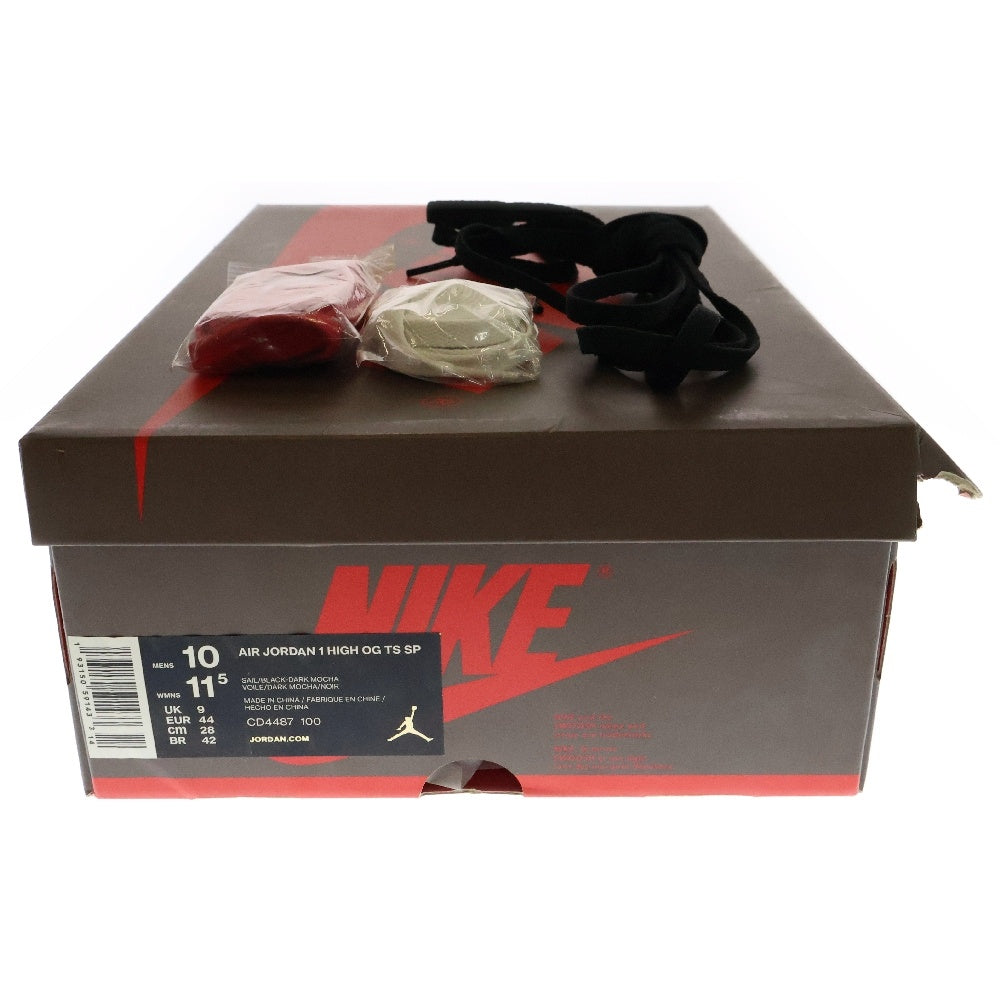 NIKE(ナイキ) ×TRAVIS SCOTT AIR JORDAN 1 RETRO HIGH OG TS SP トラヴィススコット エアジョーダン1 レトロ ハイカット スニーカー ブラウン US10/28.0cm CD4487-100