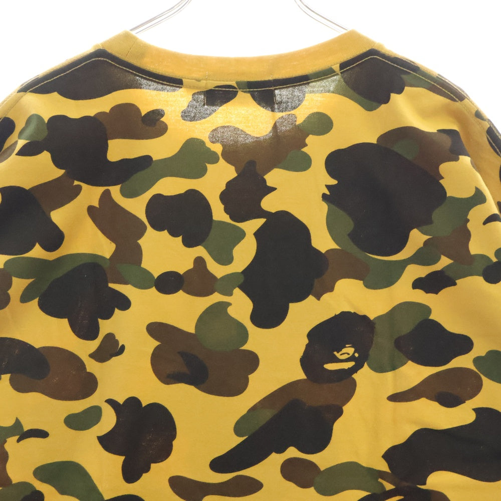 A BATHING APE(アベイシングエイプ) 1ST CAMO COLLEGE TEE 1ST カモ カレッジ クルーネック半袖Tシャツカットソー カモフラージュ C001CSL301010M