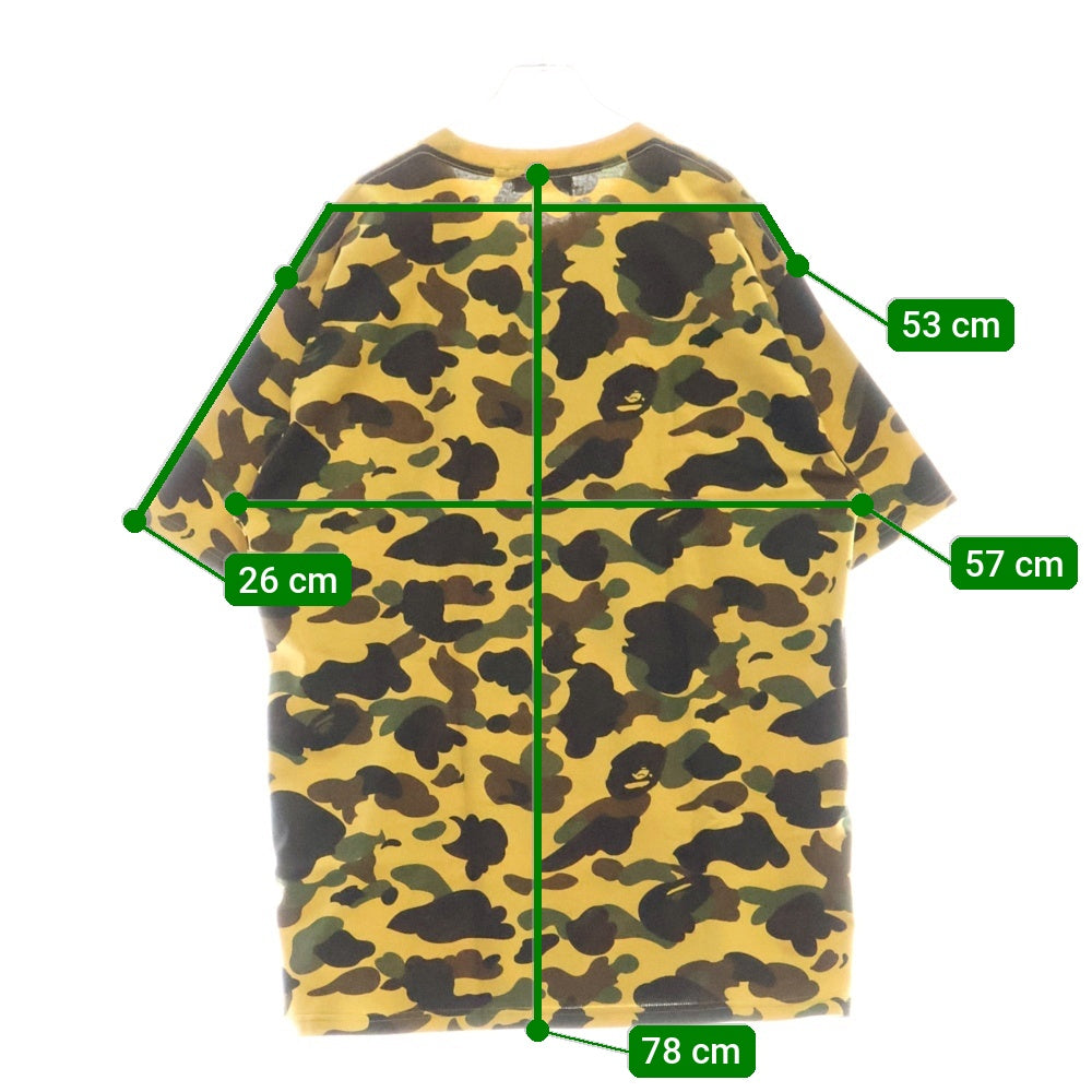 A BATHING APE(アベイシングエイプ) 1ST CAMO COLLEGE TEE 1ST カモ カレッジ クルーネック半袖Tシャツカットソー カモフラージュ C001CSL301010M