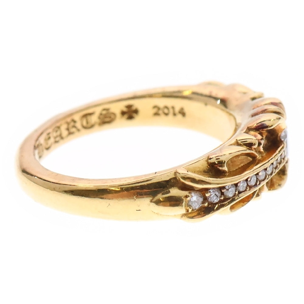 CHROME HEARTS(クロムハーツ) 22K BABYCLSC P/DIA ベイビークラシック フローラルクロスリング PAVEダイヤ ゴールド BCA055