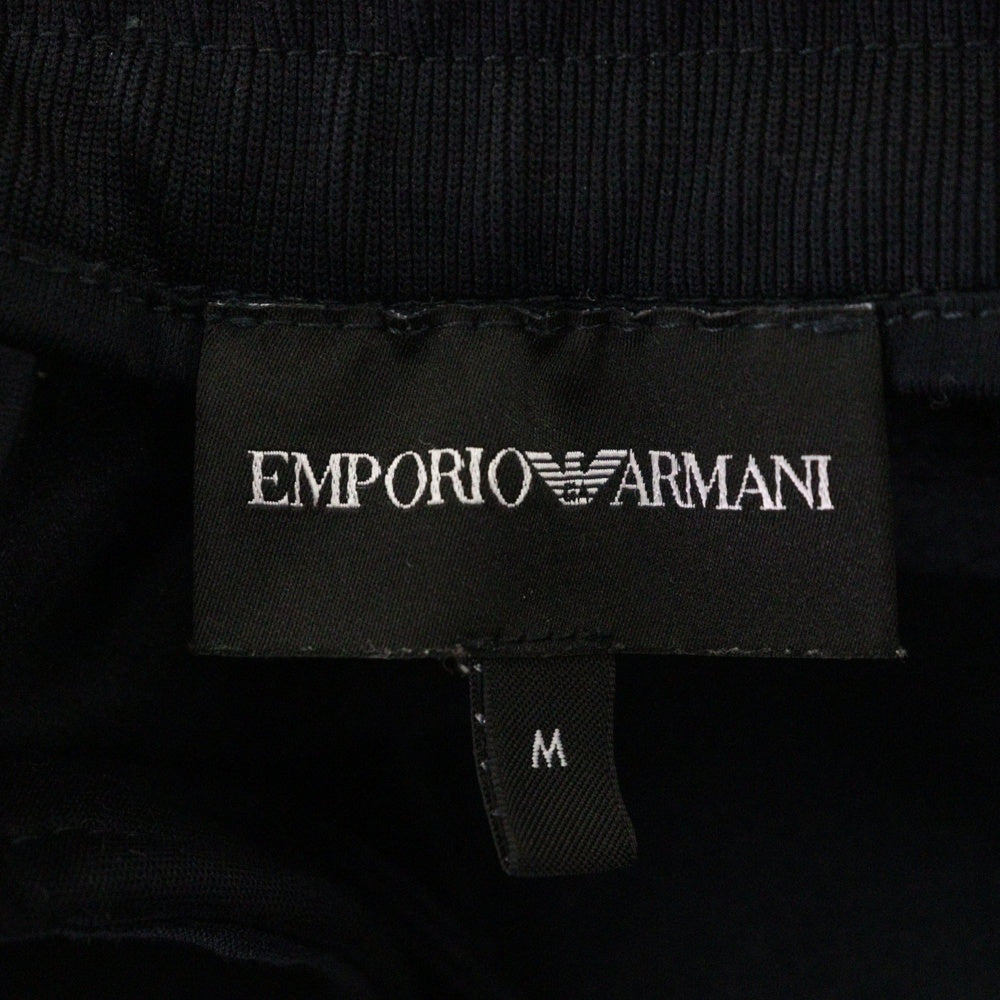 EMPORIO ARMANI(エンポリオアルマーニ) ポイントロゴ ベロア トラックパンツ ネイビー