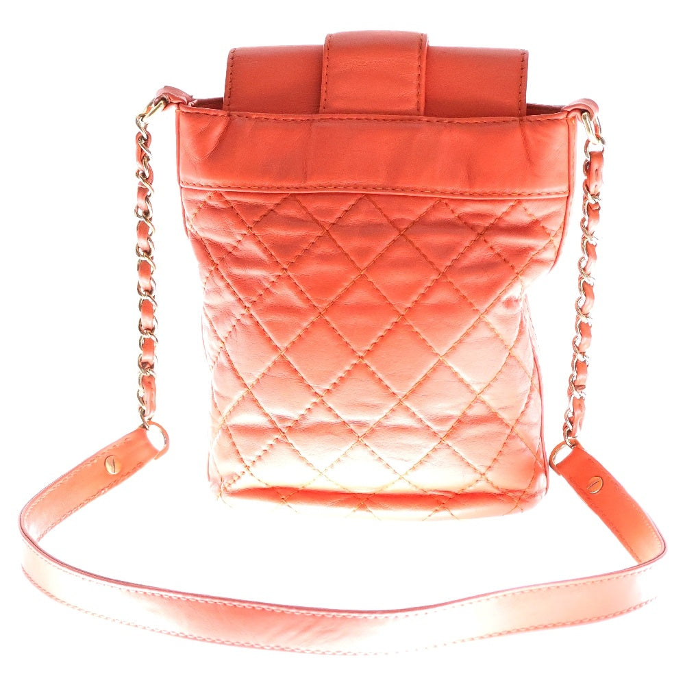 CHANEL(シャネル) マトラッセ ラムスキン バゲットチェーンショルダーバッグ レディース レッド