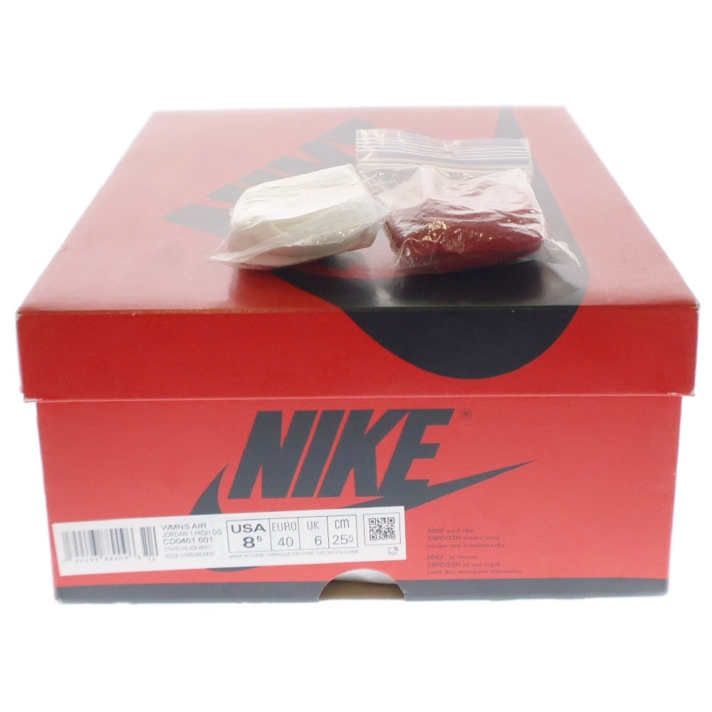 NIKE(ナイキ) WMNS Air Jordan 1 High OG Satin Red ウィメンズ エアジョーダン1 ハイ OG サテンレッド ハイカットスニーカー レッド US8.5/25.5cm CD0461-601