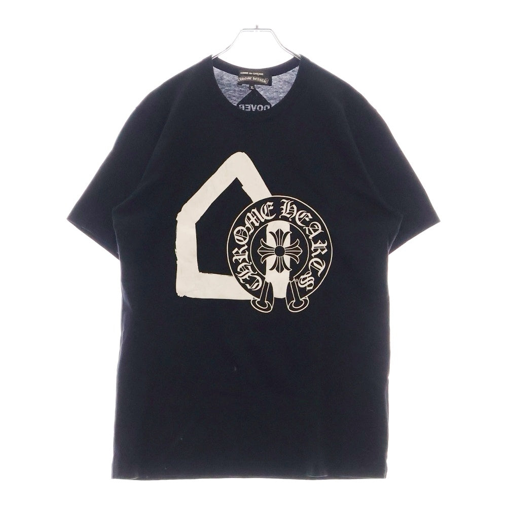 CHROME HEARTS(クロムハーツ) 12SS ×COMME des GARCONS DOVER STREET MARKET ZI-T002 ×コムデギャルソン ホースシュープリント クルーネック半袖Tシャツカットソー ブラック