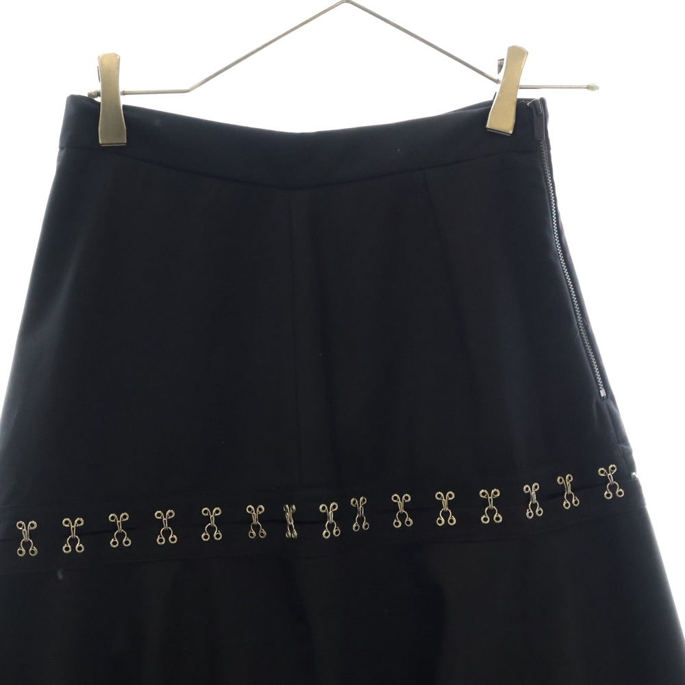 rokh(ロク) HOOK AND BAR DIAGONAL SKIRT フィッシュテール スカート レディース ブラック R2CA106