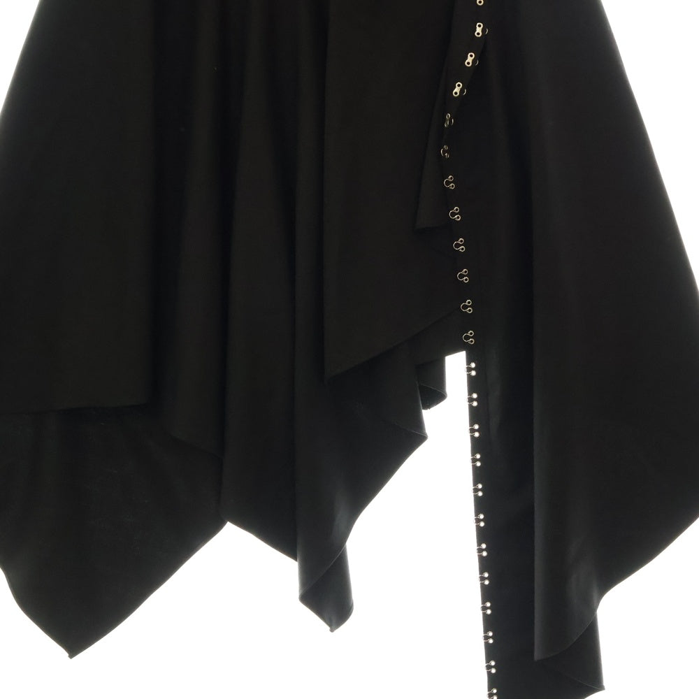 rokh(ロク) HOOK AND BAR DIAGONAL SKIRT フィッシュテール スカート レディース ブラック R2CA106