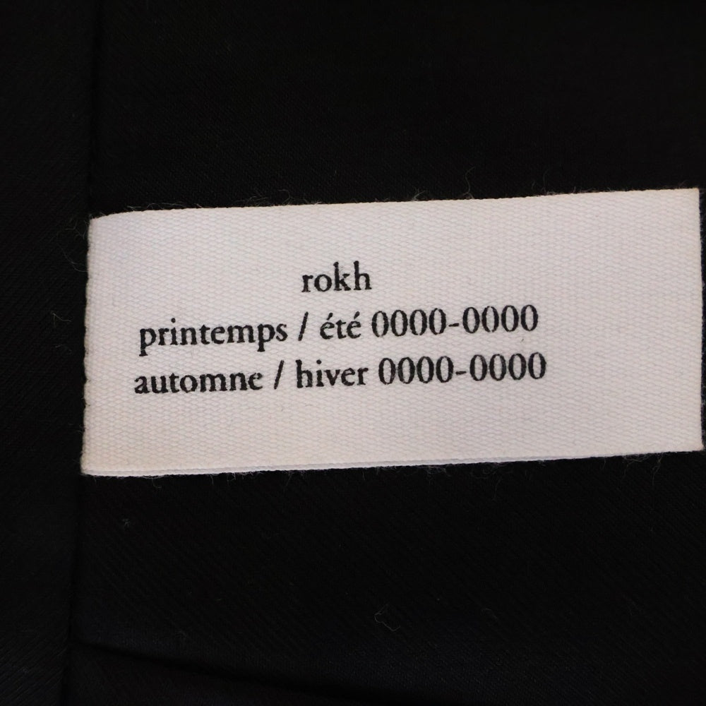 rokh(ロク) HOOK AND BAR DIAGONAL SKIRT フィッシュテール スカート レディース ブラック R2CA106
