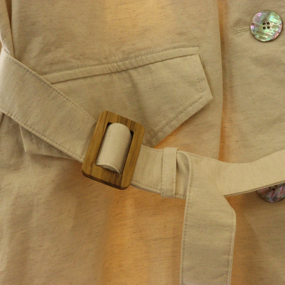 Acne Studios(アクネ ストゥディオズ) 20SS Belted Cotton Coat ショート丈コート アイボリー レディース FN-WN-OUTW000425