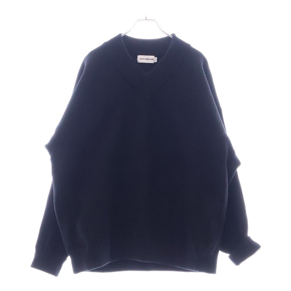 COOTIE PRODUCTIONS(クーティー プロダクションズ) 25SS Solotex Tilden Sweater ソリッドカラーのチルデンセーター Vネック セーター CTE-25S311 ブラック