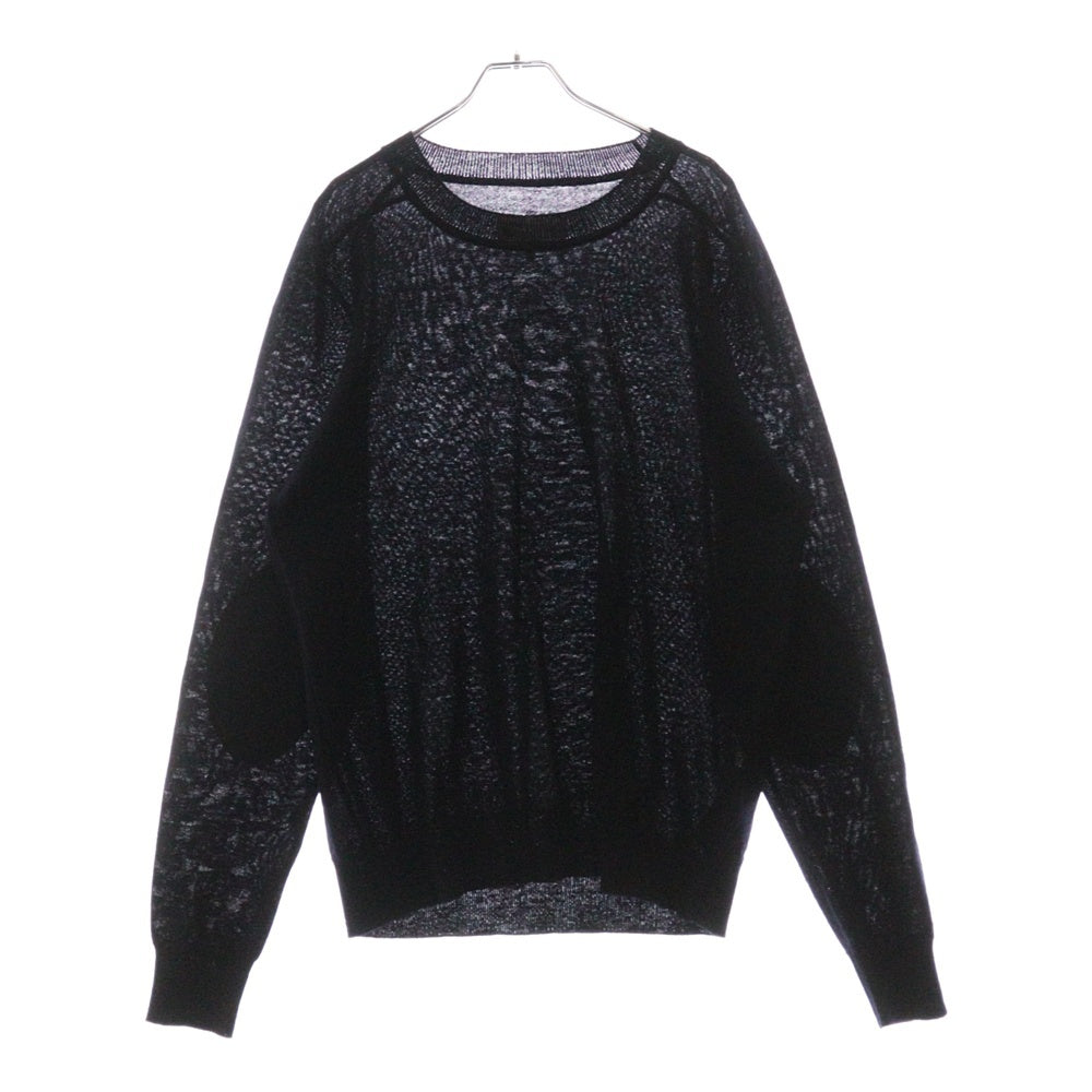 Maison Margiela 10(メゾン マルジェラ) 21AW 21AW エルボーパッチ クルーネックニットセーター S50HA1038 ネイビー
