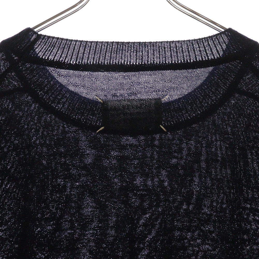 Maison Margiela 10(メゾン マルジェラ) 21AW 21AW エルボーパッチ クルーネックニットセーター S50HA1038 ネイビー
