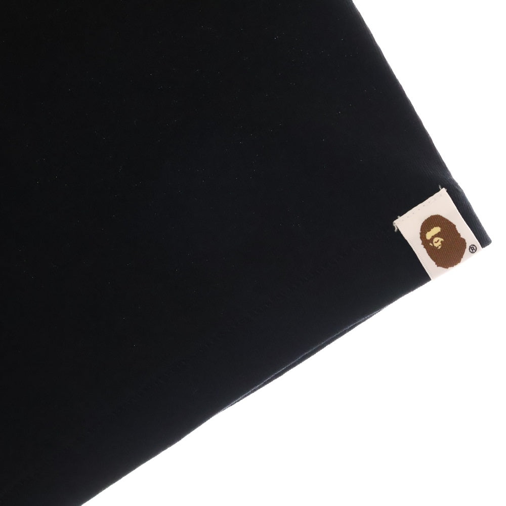 A BATHING APE(アベイシングエイプ) ABC CAMO COLLEGE TEE ABC カモ カレッジプリント クルーネックTシャツカットソー ブラック/グリーン 001TEL301005M
