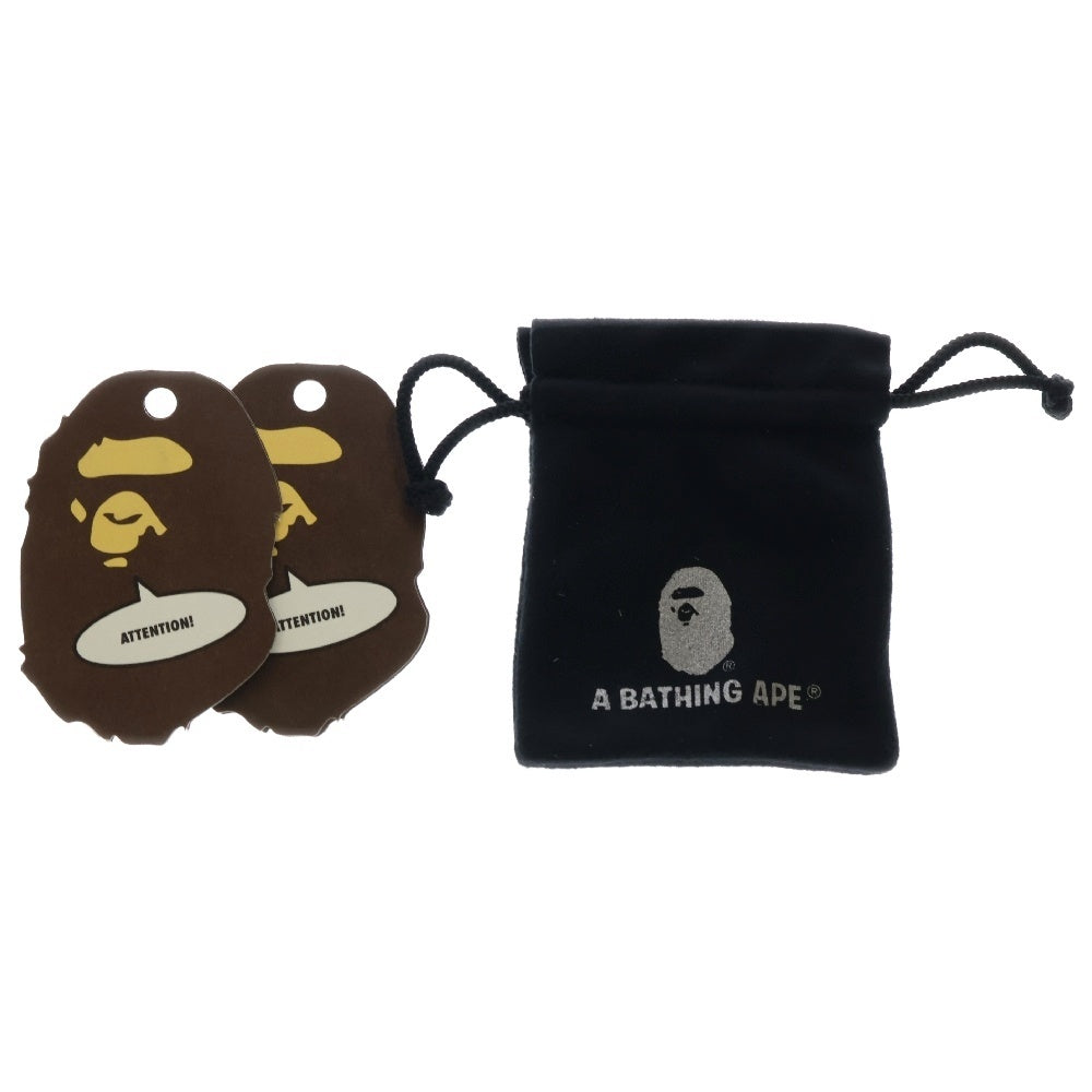 A BATHING APE(アベイシングエイプ) RHINESTONE APE HEAD RING ラインストーン リング ブラック