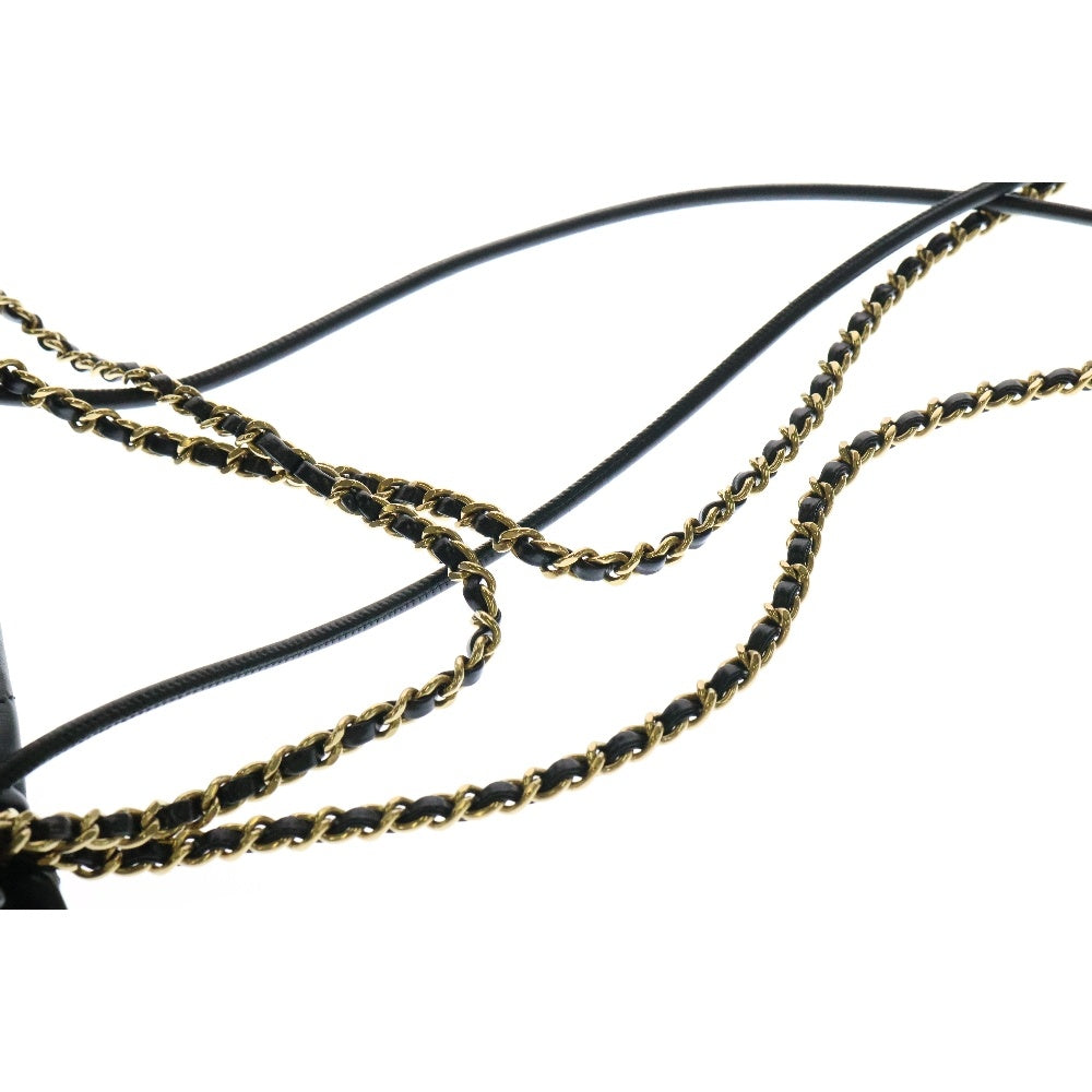 CHANEL(シャネル) シャネル22 スモール ショルダーバッグ シャイニーカーフスキン ブラック AS3260